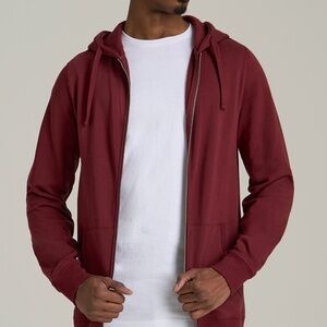 American Tall Men’s Wearever 2.0 French Terry Full-Zip Hoodie Red Ochre Sz XL Ta